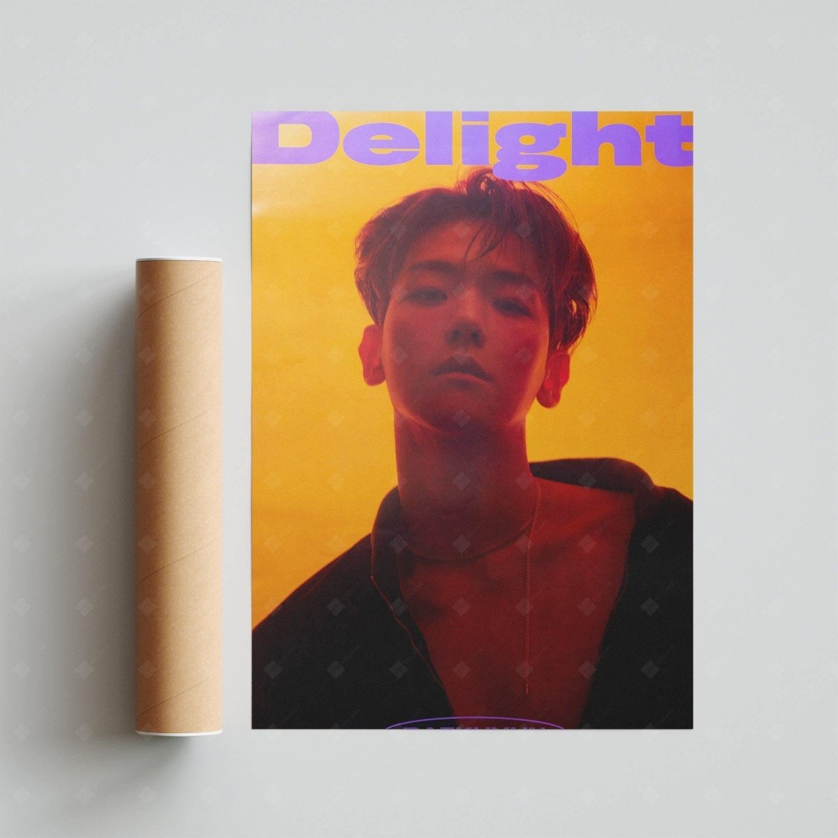 BAEK HYUN - 2nd Mini Album [Delight] Official Poster: CINNAMON Ver. - KAVE SQUARE