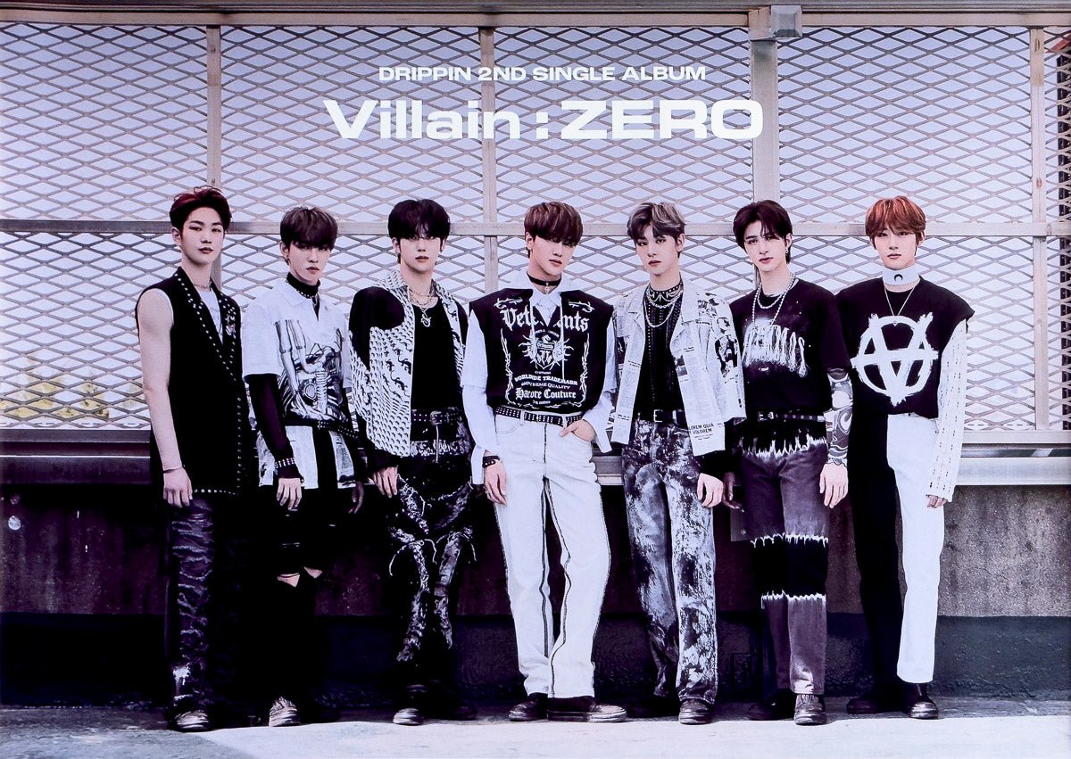 DRIPPIN - 2nd Single Album [Villain : ZERO] Official Poster B ver. - KAVE SQUARE