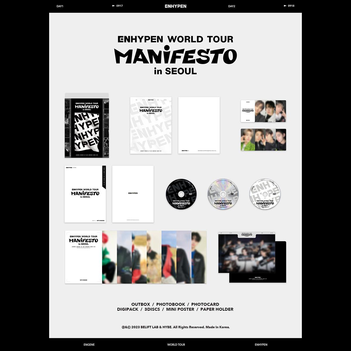 ENHYPEN - WORLD TOUR [MANIFESTO] in SEOUL - DVD - KAVE SQUARE