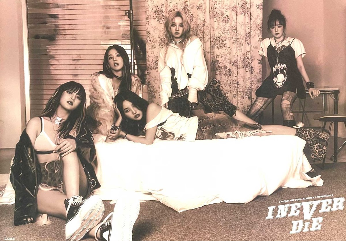 (G)I-DLE - The 1st Full Album [I NEVER DIE] Official Poster SPOiLED Version - KAVE SQUARE