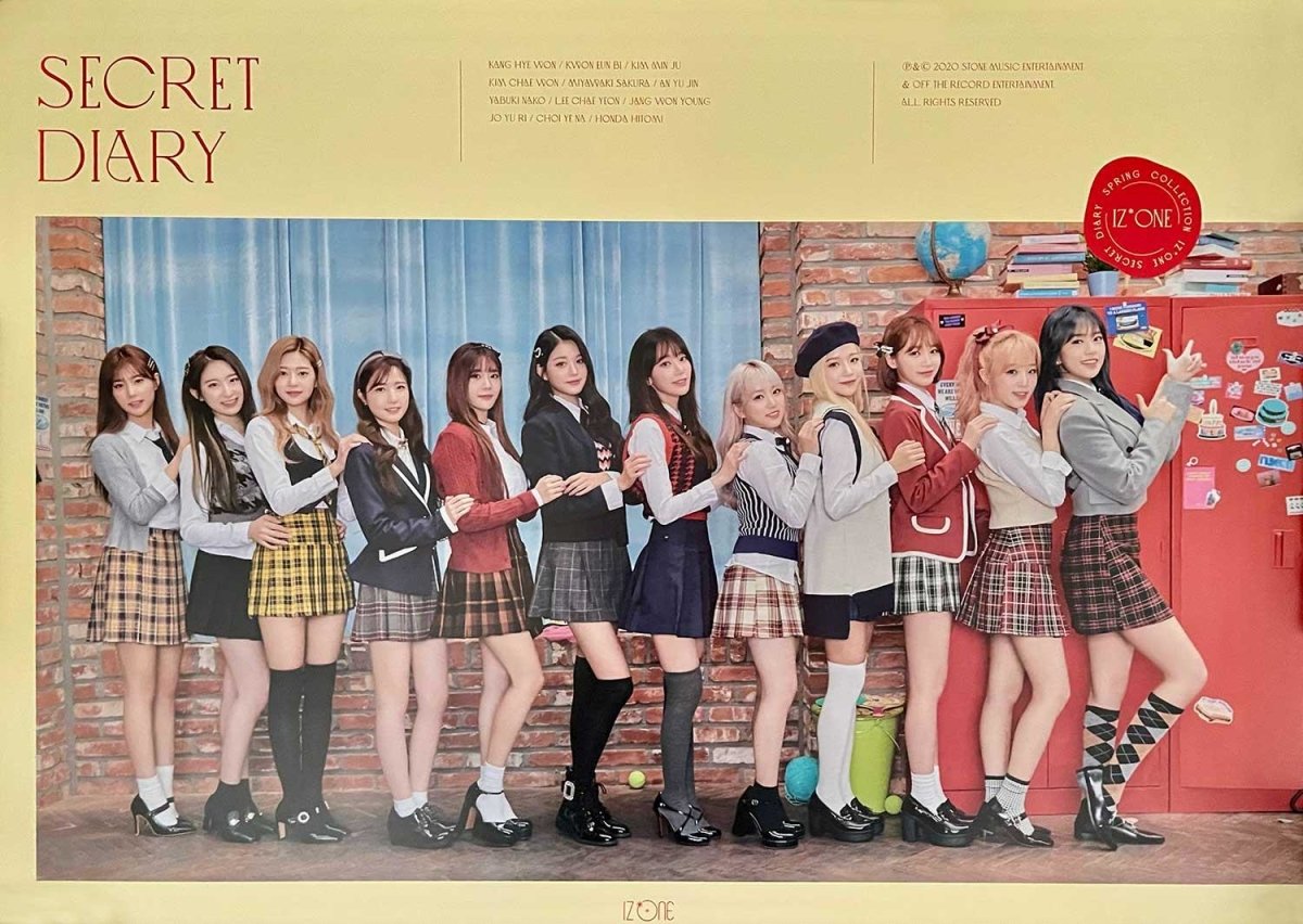 IZ*ONE - SECRET DIARY Official Poster A - KAVE SQUARE