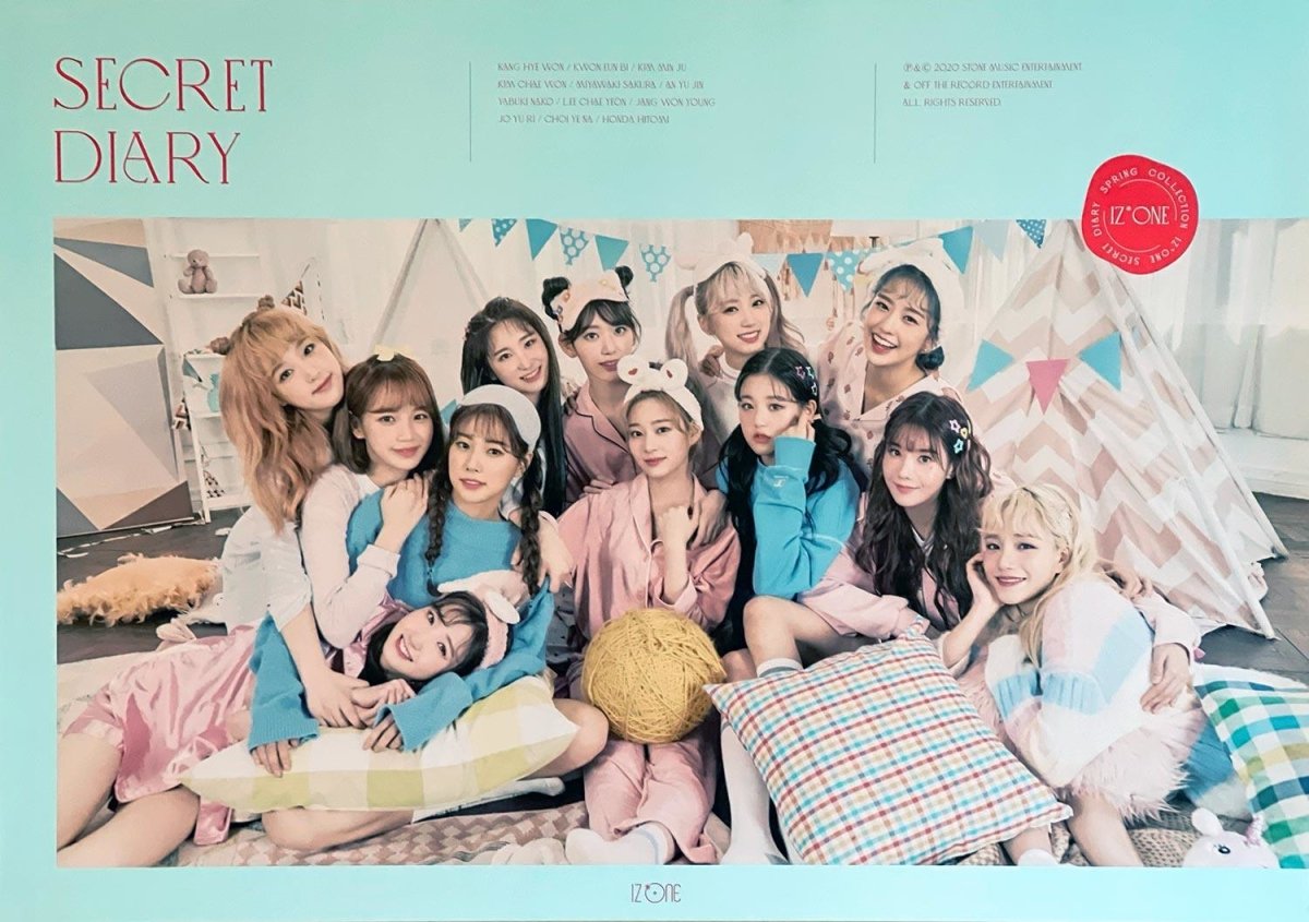 IZ*ONE - SECRET DIARY Official Poster B - KAVE SQUARE