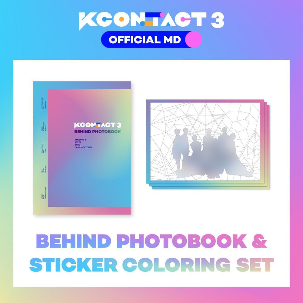 KCON: TACT3 Official MD [Behind Photobook & Sticker Coloring Set] - KAVE SQUARE