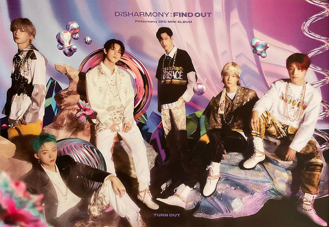 P1Harmony - 3rd Mini Album [DISHARMONY : FIND OUT] Official Poster TURN OUT ver. - KAVE SQUARE