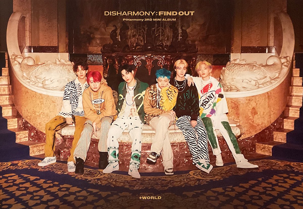 P1Harmony - 3rd Mini Album [DISHARMONY : FIND OUT] Official Poster World ver. - KAVE SQUARE