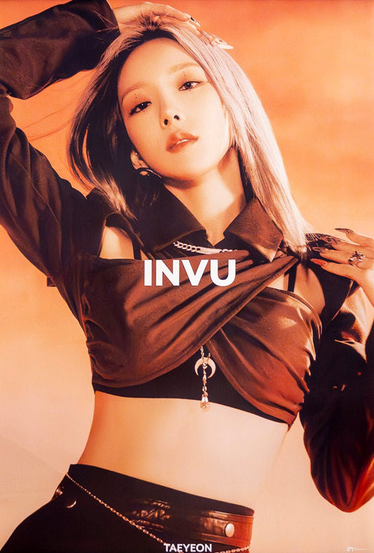 TAEYEON - 3rd Album [INVU] Official Poster Orange Ver. - KAVE SQUARE